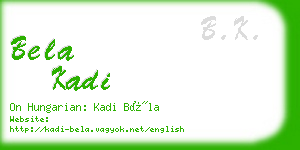 bela kadi business card